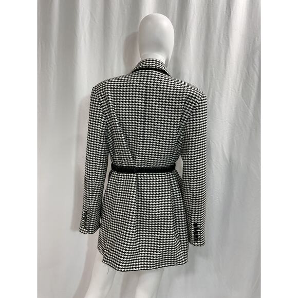 Veronica Beard 'Hutchinson' Black Houndstooth Dickey Jacket Size L - Picture 3 of 5